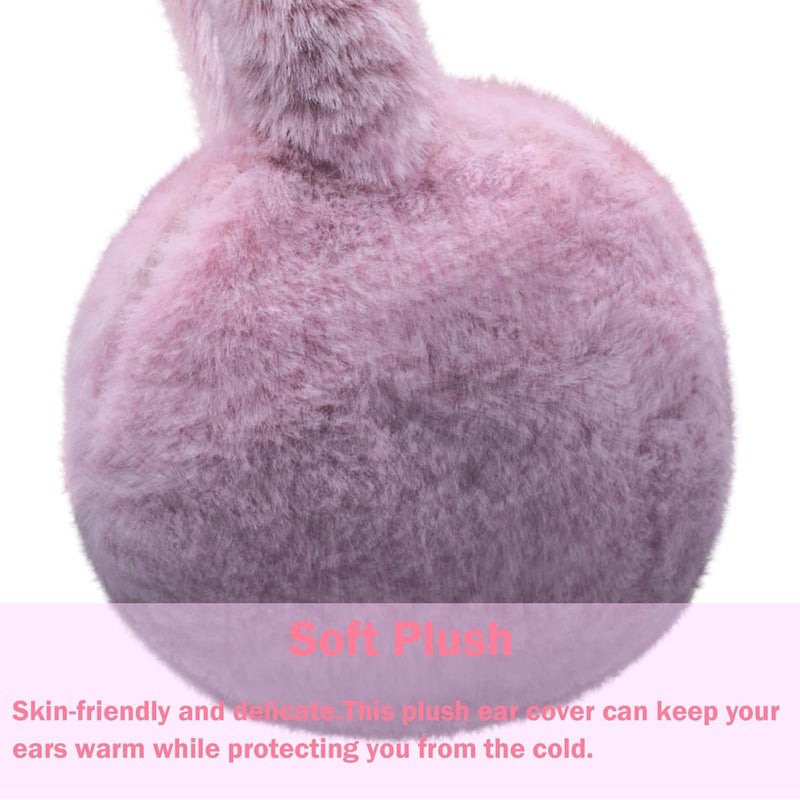 GSFY Ear Muffs Gloves Set for Kids Girls Adjustable Winter Sequin Faux Fur Windproof Warm Ear Warmer Outdoor - Image 4
